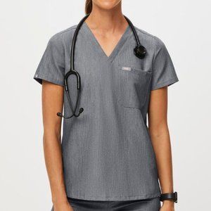 FIGS Women's Catarina One-Pocket Scrub Top - Graphite, Size M